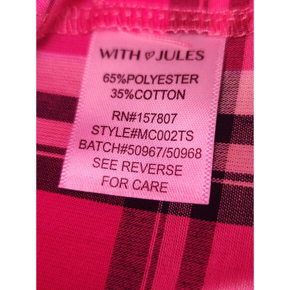 NWT With Jules Girl's Mini Shirt Pink XL - Picture 7 of 8